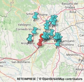 Mappa Via Brigata Orobica, 36051 Creazzo VI, Italia (8.90556)
