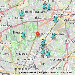 Mappa Via Milanese Via Carducci, 20099 Sesto San Giovanni MI, Italia (2.16545)