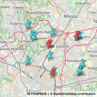Mappa Via San Giuseppe, 20099 Sesto San Giovanni MI, Italia (4.51133)