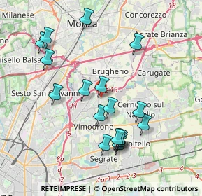 Mappa Via Filippo Corridoni, 20093 Cologno Monzese MI, Italia (3.81167)