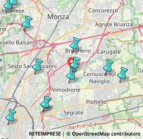 Mappa Via Filippo Corridoni, 20093 Cologno Monzese MI, Italia (5.41538)