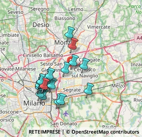 Mappa Via Filippo Corridoni, 20093 Cologno Monzese MI, Italia (7.059)