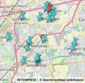 Mappa Via Filippo Corridoni, 20093 Cologno Monzese MI, Italia (2.2585)