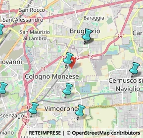 Mappa Via Filippo Corridoni, 20093 Cologno Monzese MI, Italia (2.53182)