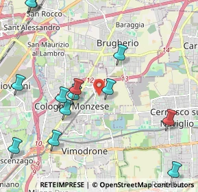 Mappa Via Filippo Corridoni, 20093 Cologno Monzese MI, Italia (2.56923)