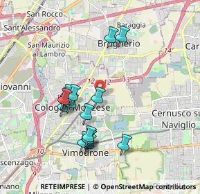 Mappa Via Filippo Corridoni, 20093 Cologno Monzese MI, Italia (1.73471)