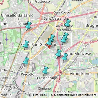 Mappa Via Rutilio e Validio Mantovani, 20099 Sesto San Giovanni MI, Italia (1.64364)