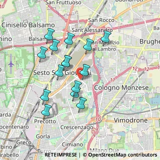 Mappa Via Rutilio e Validio Mantovani, 20099 Sesto San Giovanni MI, Italia (1.65933)