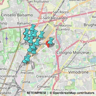 Mappa Via Rutilio e Validio Mantovani, 20099 Sesto San Giovanni MI, Italia (1.72067)
