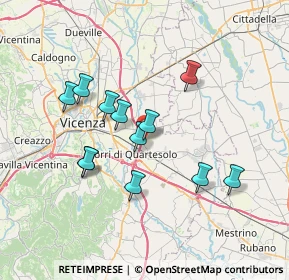 Mappa Via Lonigo, 36040 Torri di Quartesolo VI, Italia (6.25583)