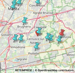 Mappa Via Giuseppe Verdi, 20063 Cernusco sul Naviglio MI, Italia (4.53385)