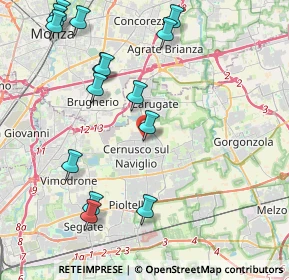 Mappa Via Giuseppe Verdi, 20063 Cernusco sul Naviglio MI, Italia (4.87667)