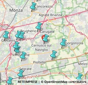 Mappa Via Giuseppe Verdi, 20063 Cernusco sul Naviglio MI, Italia (5.70688)