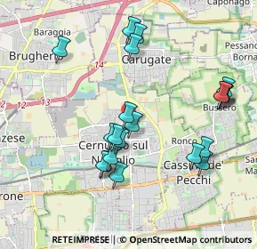 Mappa Via Giuseppe Verdi, 20063 Cernusco sul Naviglio MI, Italia (1.9385)