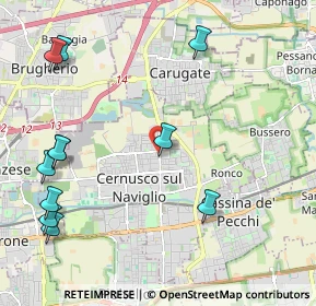 Mappa Via Giuseppe Verdi, 20063 Cernusco sul Naviglio MI, Italia (2.68)