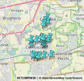 Mappa Via Giuseppe Verdi, 20063 Cernusco sul Naviglio MI, Italia (1.2075)