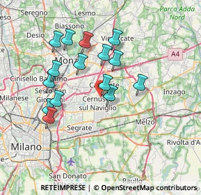 Mappa Via Giuseppe Verdi, 20063 Cernusco sul Naviglio MI, Italia (6.52933)