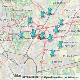 Mappa Via Cantore Generale, 20099 Sesto San Giovanni MI, Italia (3.46083)