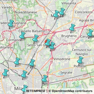 Mappa Via Rutilio e Validio Mantovani, 20099 Sesto San Giovanni MI, Italia (5.77438)