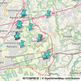 Mappa Via Monsignore A. Cazzaniga, 20064 Gorgonzola MI, Italia (4.71)