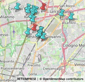 Mappa Via Don Giovanni Minzoni, 20099 Sesto San Giovanni MI, Italia (1.87667)