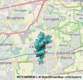 Mappa Via Cadore, 20063 Cernusco sul Naviglio MI, Italia (1.125)