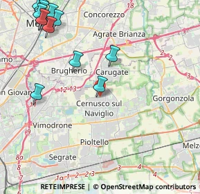 Mappa Via Cadore, 20063 Cernusco sul Naviglio MI, Italia (5.71308)