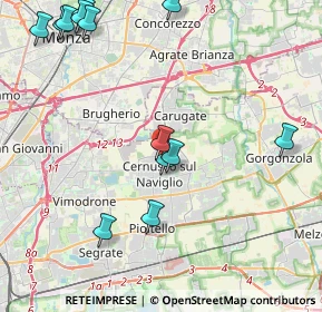 Mappa Via Cadore, 20063 Cernusco sul Naviglio MI, Italia (5.17692)