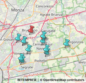 Mappa Via Cadore, 20063 Cernusco sul Naviglio MI, Italia (3.37417)