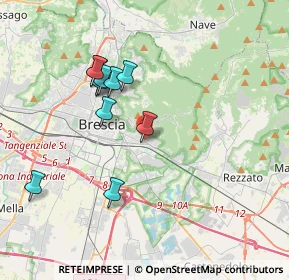 Mappa Via Ronchi San Francesco da Paola, 25123 Brescia BS, Italia (3.44091)