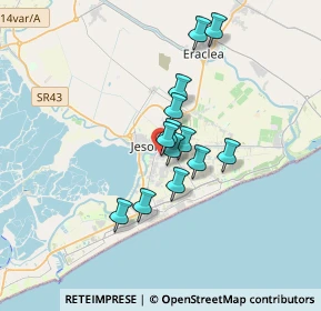 Mappa Via Carlo Goldoni, 30016 Jesolo VE, Italia (2.44)