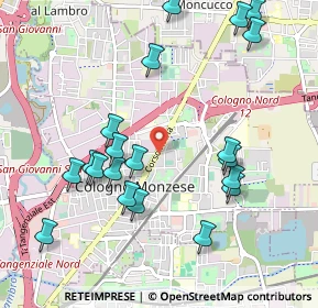 Mappa Via Fratelli Perego, 20093 Cologno Monzese MI, Italia (1.0965)