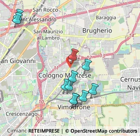 Mappa Via Fratelli Perego, 20093 Cologno Monzese MI, Italia (1.93727)