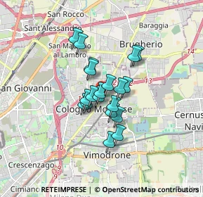 Mappa Via Fratelli Perego, 20093 Cologno Monzese MI, Italia (1.09)