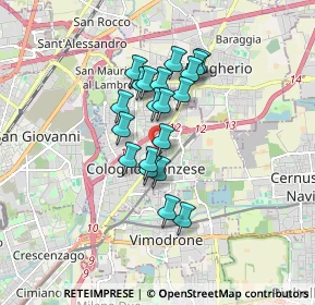 Mappa Via Fratelli Perego, 20093 Cologno Monzese MI, Italia (1.274)