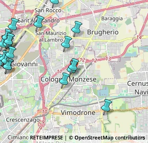 Mappa Via Fratelli Perego, 20093 Cologno Monzese MI, Italia (2.939)
