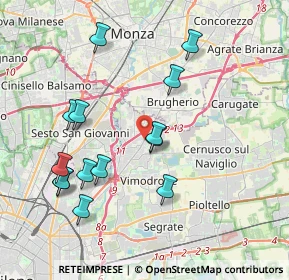 Mappa Via Fratelli Perego, 20093 Cologno Monzese MI, Italia (4.01357)