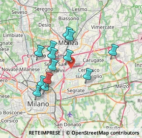 Mappa Via Fratelli Perego, 20093 Cologno Monzese MI, Italia (6.34692)
