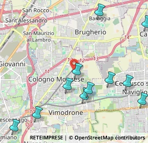 Mappa Cologno Monzese, 20093 Cologno Monzese MI, Italia (2.76833)
