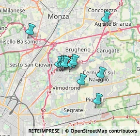 Mappa Cologno Monzese, 20093 Cologno Monzese MI, Italia (2.4275)