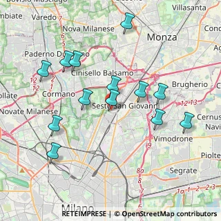Mappa Via Carlo Meroni, 20099 Sesto San Giovanni MI, Italia (3.90538)