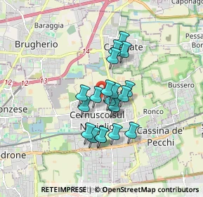 Mappa Via Asiago, 20063 Cernusco sul Naviglio MI, Italia (1.219)