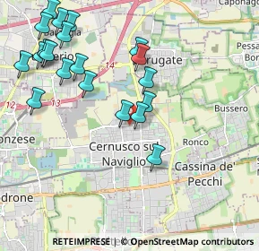 Mappa Via Asiago, 20063 Cernusco sul Naviglio MI, Italia (2.3075)