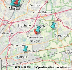 Mappa Via Asiago, 20063 Cernusco sul Naviglio MI, Italia (6.44385)