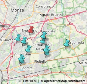 Mappa Via Asiago, 20063 Cernusco sul Naviglio MI, Italia (3.41417)