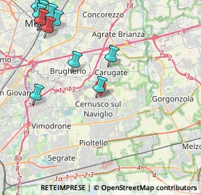 Mappa Via Asiago, 20063 Cernusco sul Naviglio MI, Italia (5.76154)