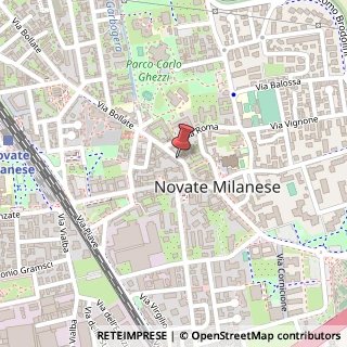 Mappa Via Giuseppe Garibaldi, 11, 20026 Novate Milanese, Milano (Lombardia)