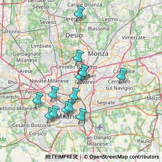 Mappa Via Morganti L., 20099 Sesto San Giovanni MI, Italia (7.49077)