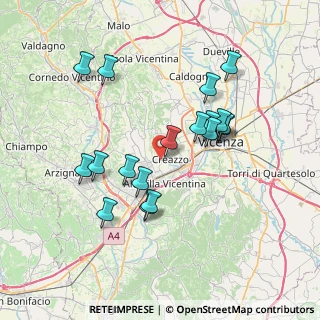 Mappa Via Val Leogra, 36051 Creazzo VI, Italia (6.89778)