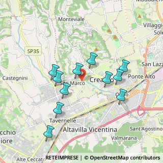 Mappa Via Val Leogra, 36051 Creazzo VI, Italia (1.73182)